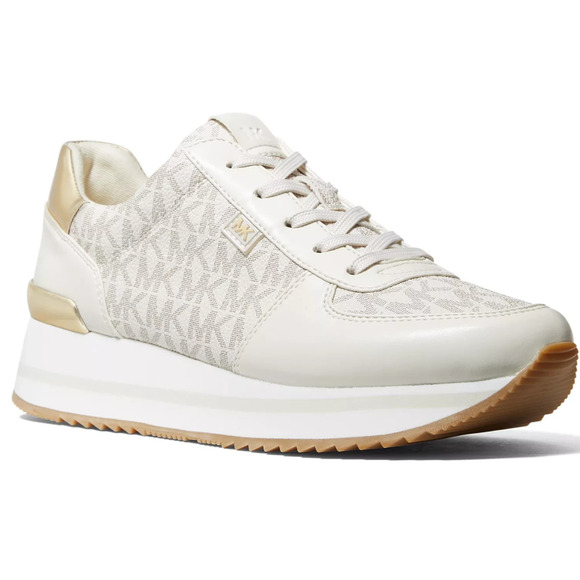 Michael Kors Women's Monique Knit Running Trainer Sneakers Cream Size 9 M - Picture 2 of 5